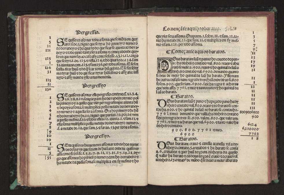 Tratado da pratica darismetyca ordenada per Gaspar Nycolas e empremida com previlegio del rey nosso senhor 43