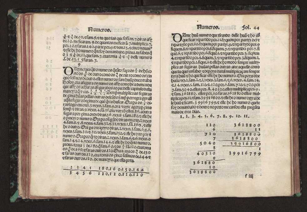Tratado da pratica darismetyca ordenada per Gaspar Nycolas e empremida com previlegio del rey nosso senhor 49