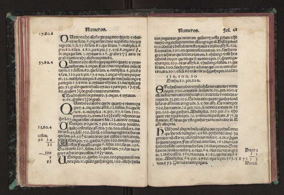 Tratado da pratica darismetyca ordenada per Gaspar Nycolas e empremida com previlegio del rey nosso senhor 53