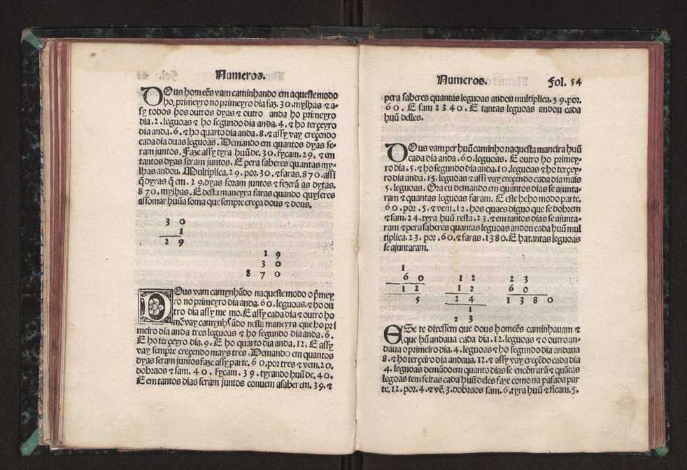 Tratado da pratica darismetyca ordenada per Gaspar Nycolas e empremida com previlegio del rey nosso senhor 59