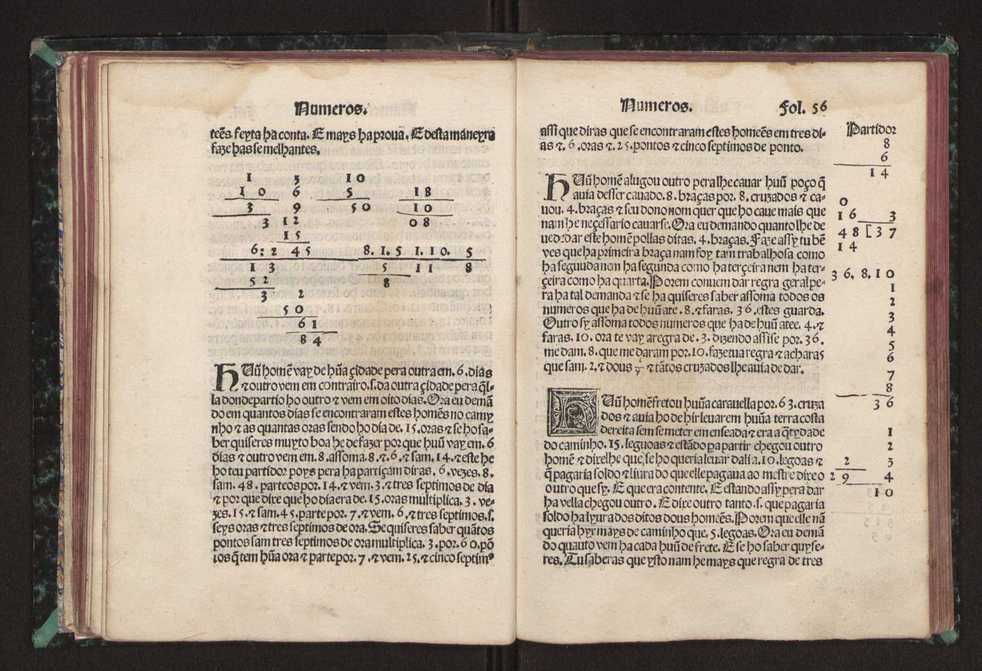 Tratado da pratica darismetyca ordenada per Gaspar Nycolas e empremida com previlegio del rey nosso senhor 61