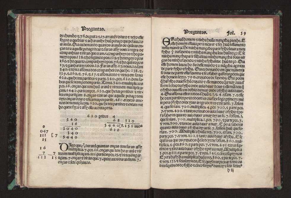 Tratado da pratica darismetyca ordenada per Gaspar Nycolas e empremida com previlegio del rey nosso senhor 64