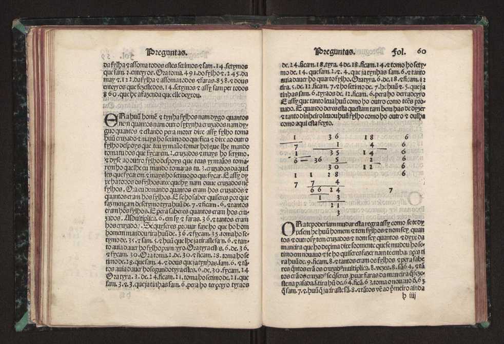 Tratado da pratica darismetyca ordenada per Gaspar Nycolas e empremida com previlegio del rey nosso senhor 65
