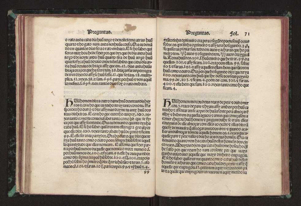 Tratado da pratica darismetyca ordenada per Gaspar Nycolas e empremida com previlegio del rey nosso senhor 76