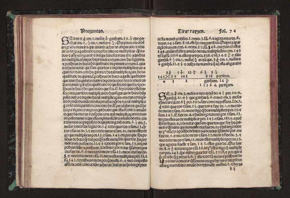 Tratado da pratica darismetyca ordenada per Gaspar Nycolas e empremida com previlegio del rey nosso senhor 79