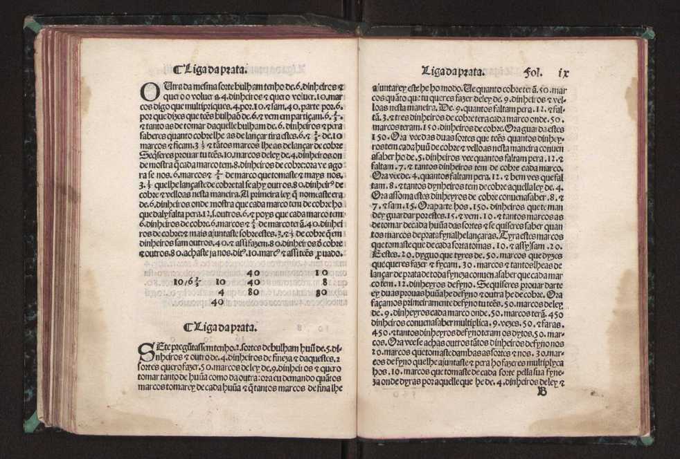 Tratado da pratica darismetyca ordenada per Gaspar Nycolas e empremida com previlegio del rey nosso senhor 108