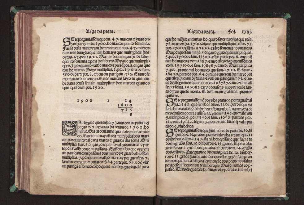 Tratado da pratica darismetyca ordenada per Gaspar Nycolas e empremida com previlegio del rey nosso senhor 122