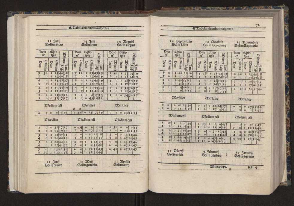 [Almanach perpetuum sive tacuinus, Ephemerides z diarium Abrami zacutti hebrei. Theoremata autem Joannis Michaelis germani ...] 69