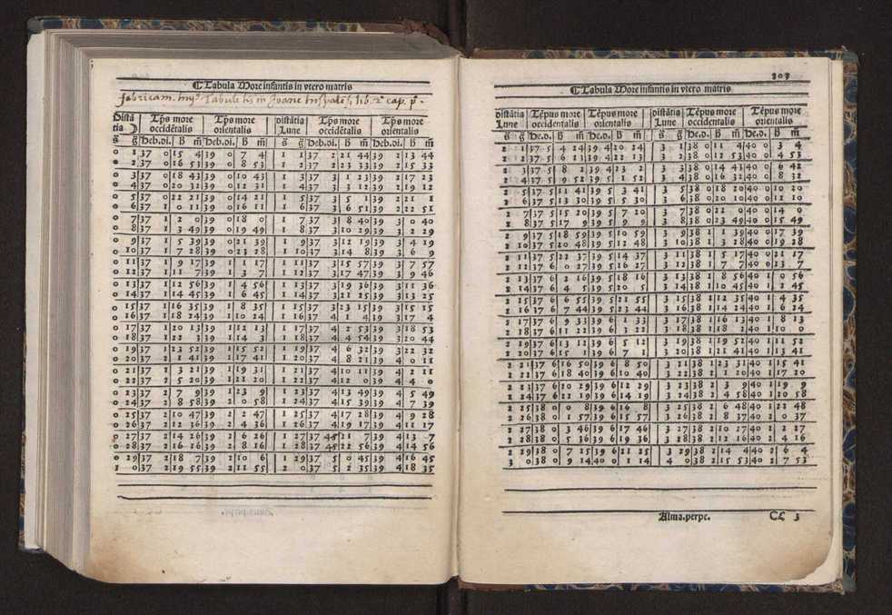 [Almanach perpetuum sive tacuinus, Ephemerides z diarium Abrami zacutti hebrei. Theoremata autem Joannis Michaelis germani ...] 196