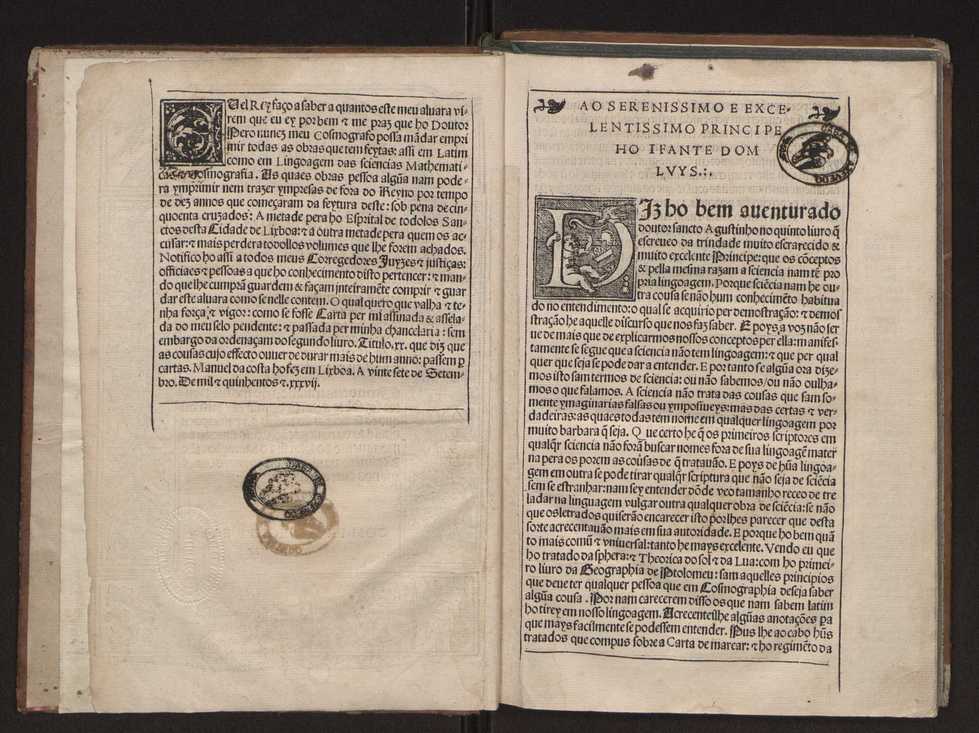 Tratado da sphera com a Theorica do Sol e da Lua e ho primeiro liuro da Geographia de Claudio Ptolomeo Alexa[n]drino. Tirados nouamente de latim em lingoagem pello Doutor Pero Nunez cosmographo del Rey Do[m] Ioo ho terceyro deste nome nosso Senhor. E acrece[n]tados de muitas annotaes e figuras per que mays facilmente se podem entender ...Tratado da esfera 5