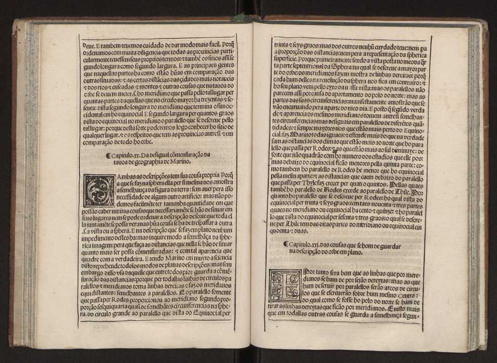 Tratado da sphera com a Theorica do Sol e da Lua e ho primeiro liuro da Geographia de Claudio Ptolomeo Alexa[n]drino. Tirados nouamente de latim em lingoagem pello Doutor Pero Nunez cosmographo del Rey Do[m] Ioo ho terceyro deste nome nosso Senhor. E acrece[n]tados de muitas annotaes e figuras per que mays facilmente se podem entender ...Tratado da esfera 46