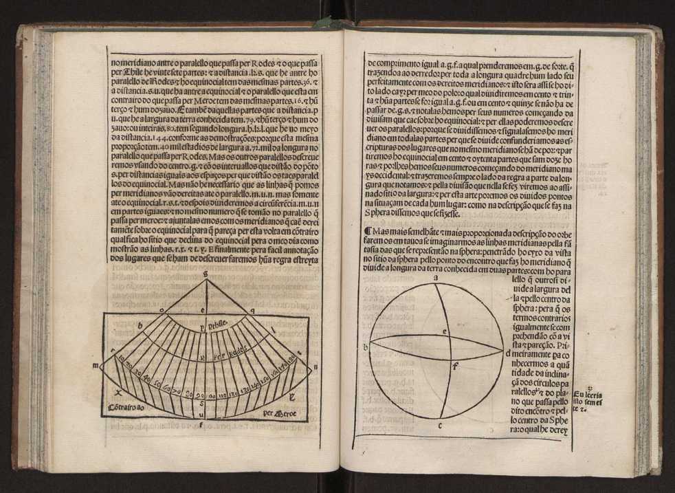 Tratado da sphera com a Theorica do Sol e da Lua e ho primeiro liuro da Geographia de Claudio Ptolomeo Alexa[n]drino. Tirados nouamente de latim em lingoagem pello Doutor Pero Nunez cosmographo del Rey Do[m] Ioo ho terceyro deste nome nosso Senhor. E acrece[n]tados de muitas annotaes e figuras per que mays facilmente se podem entender ...Tratado da esfera 49