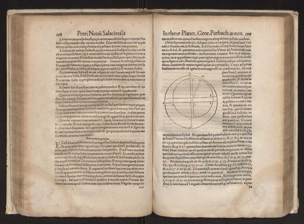 Petri Nonii Salaciensis opera: quae complectuntur primum, duos libros, in quorum priore tractantur pulcherrima problemata: in altero traduntur ex mathematicis disciplinis regul & instrumenta artis navigandi, quibus varia rerum astronomicarum book.html fico.html listagens wwwbook1~ circa coelestium corporum motus explorare possumus. Deinde, annotationes in Aristotelis problema mechanicum de motu navigii ex remis: item in Georgii Pvrbachii planetarum theoricas annotationes, quibus multa hactenus perperam intellecta, ab allisq[ue] praeterita exponuntur. Eiusdem, de erratis Orontii Finoei liber unus. Postremo, de crepusculis lib. I. cum libello allacen de causis crepusculorum. Quae quemadmodum mole exigua videntur, ita virtute ingentia, lector candide, intelliges 107