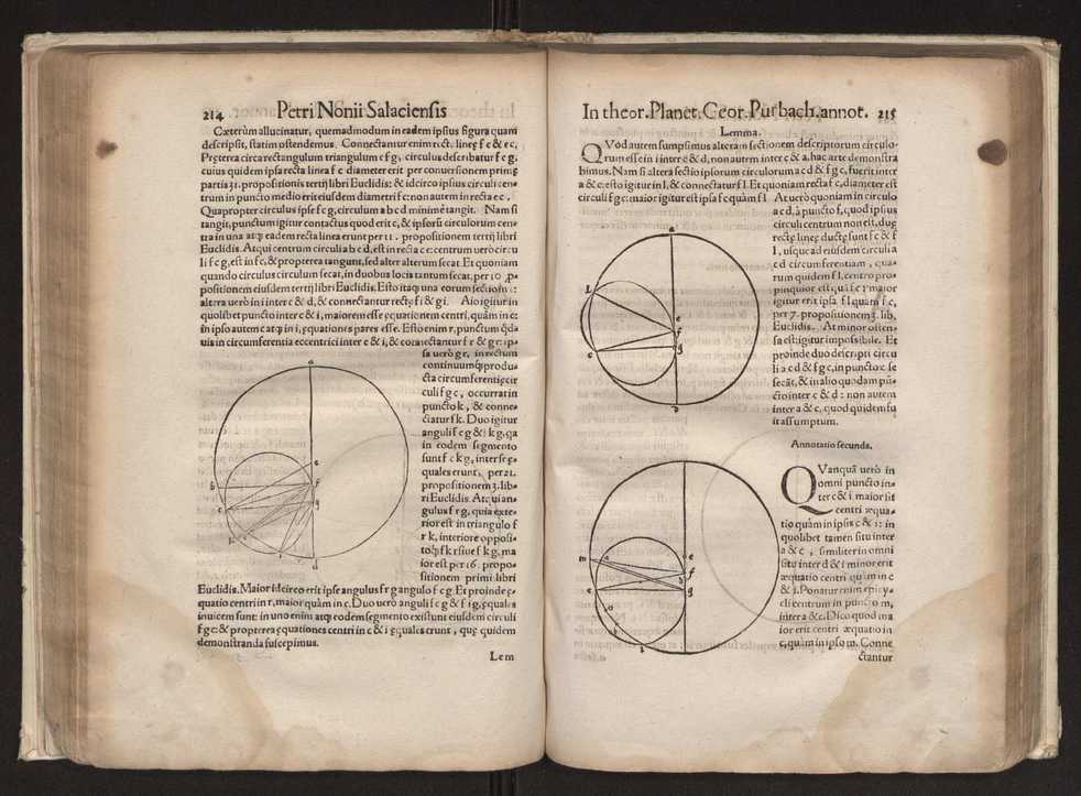 Petri Nonii Salaciensis opera: quae complectuntur primum, duos libros, in quorum priore tractantur pulcherrima problemata: in altero traduntur ex mathematicis disciplinis regul & instrumenta artis navigandi, quibus varia rerum astronomicarum book.html fico.html listagens wwwbook1~ circa coelestium corporum motus explorare possumus. Deinde, annotationes in Aristotelis problema mechanicum de motu navigii ex remis: item in Georgii Pvrbachii planetarum theoricas annotationes, quibus multa hactenus perperam intellecta, ab allisq[ue] praeterita exponuntur. Eiusdem, de erratis Orontii Finoei liber unus. Postremo, de crepusculis lib. I. cum libello allacen de causis crepusculorum. Quae quemadmodum mole exigua videntur, ita virtute ingentia, lector candide, intelliges 115