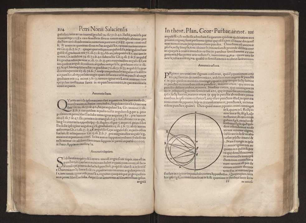 Petri Nonii Salaciensis opera: quae complectuntur primum, duos libros, in quorum priore tractantur pulcherrima problemata: in altero traduntur ex mathematicis disciplinis regul & instrumenta artis navigandi, quibus varia rerum astronomicarum book.html fico.html listagens wwwbook1~ circa coelestium corporum motus explorare possumus. Deinde, annotationes in Aristotelis problema mechanicum de motu navigii ex remis: item in Georgii Pvrbachii planetarum theoricas annotationes, quibus multa hactenus perperam intellecta, ab allisq[ue] praeterita exponuntur. Eiusdem, de erratis Orontii Finoei liber unus. Postremo, de crepusculis lib. I. cum libello allacen de causis crepusculorum. Quae quemadmodum mole exigua videntur, ita virtute ingentia, lector candide, intelliges 120