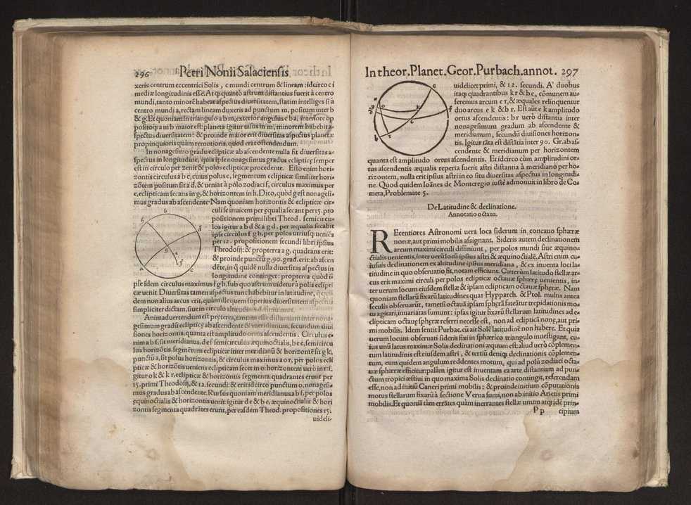 Petri Nonii Salaciensis opera: quae complectuntur primum, duos libros, in quorum priore tractantur pulcherrima problemata: in altero traduntur ex mathematicis disciplinis regul & instrumenta artis navigandi, quibus varia rerum astronomicarum book.html fico.html listagens wwwbook1~ circa coelestium corporum motus explorare possumus. Deinde, annotationes in Aristotelis problema mechanicum de motu navigii ex remis: item in Georgii Pvrbachii planetarum theoricas annotationes, quibus multa hactenus perperam intellecta, ab allisq[ue] praeterita exponuntur. Eiusdem, de erratis Orontii Finoei liber unus. Postremo, de crepusculis lib. I. cum libello allacen de causis crepusculorum. Quae quemadmodum mole exigua videntur, ita virtute ingentia, lector candide, intelliges 156