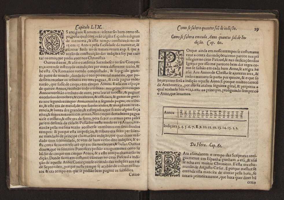 Chronographia reportorio dos tempos, no qual se contem VI. partes, s. dos tempos, esphera, cosmographia, & arte da navega��o, astrologia rustica, & dos tempos, & pronostica��o dos eclipses, cometas, & samenteiras. O calendario romano, c� os eclypses ate 630. E no fim o uso, & fabrica da balhestilha, & quadrante gyometrico, com hum tratado dos relogios 35
