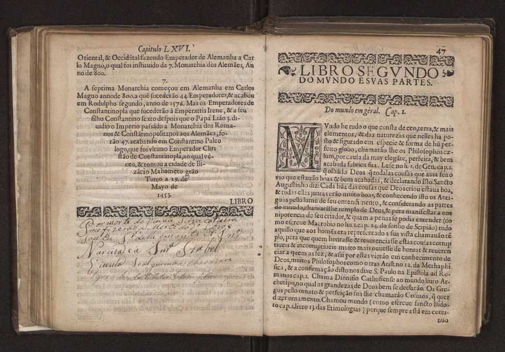 Chronographia reportorio dos tempos, no qual se contem VI. partes, s. dos tempos, esphera, cosmographia, & arte da navegao, astrologia rustica, & dos tempos, & pronosticao dos eclipses, cometas, & samenteiras. O calendario romano, c os eclypses ate 630. E no fim o uso, & fabrica da balhestilha, & quadrante gyometrico, com hum tratado dos relogios 53