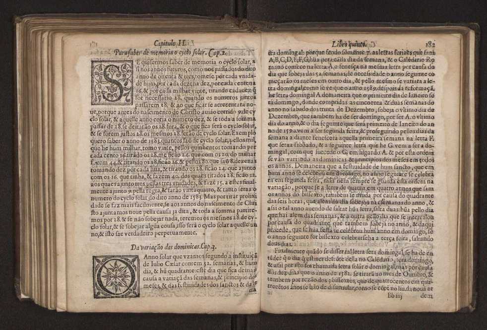 Chronographia reportorio dos tempos, no qual se contem VI. partes, s. dos tempos, esphera, cosmographia, & arte da navegao, astrologia rustica, & dos tempos, & pronosticao dos eclipses, cometas, & samenteiras. O calendario romano, c os eclypses ate 630. E no fim o uso, & fabrica da balhestilha, & quadrante gyometrico, com hum tratado dos relogios 198