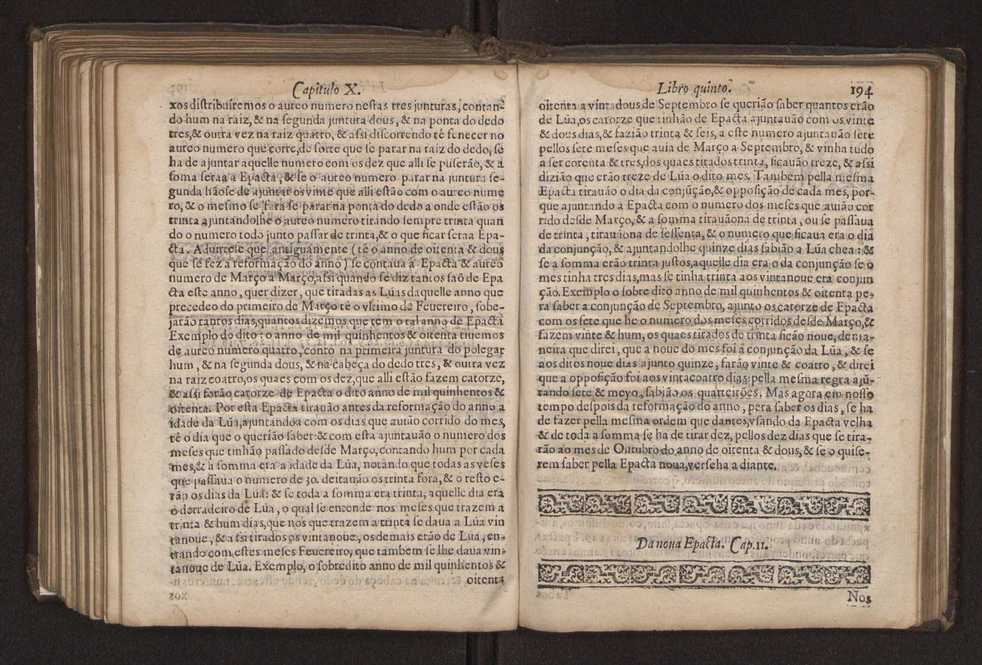 Chronographia reportorio dos tempos, no qual se contem VI. partes, s. dos tempos, esphera, cosmographia, & arte da navegao, astrologia rustica, & dos tempos, & pronosticao dos eclipses, cometas, & samenteiras. O calendario romano, c os eclypses ate 630. E no fim o uso, & fabrica da balhestilha, & quadrante gyometrico, com hum tratado dos relogios 208