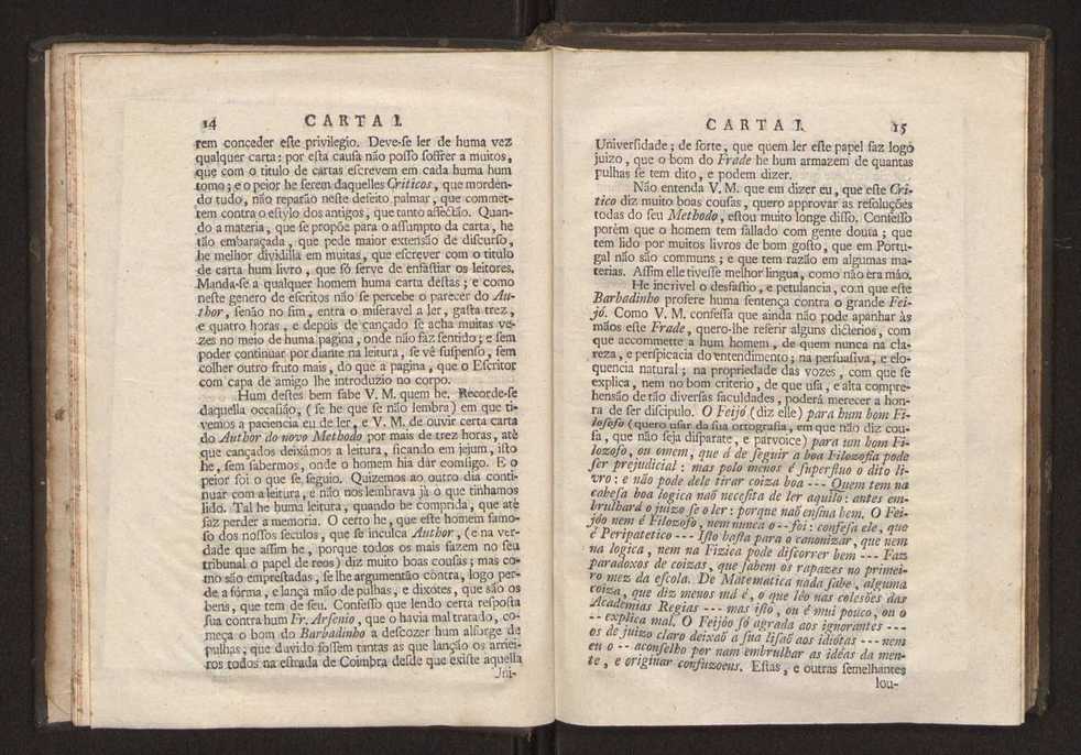 Cartas, em que se d notcia da origem, e progresso das sciencias, escritas ao doutor Jos da Costa Leito por hum seu amigo, e dadas  luz pelo mesmo para utilidade dos curiosos 9