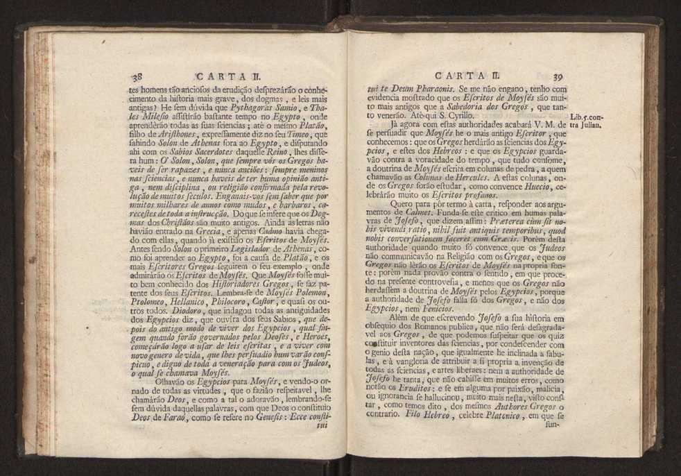 Cartas, em que se d notcia da origem, e progresso das sciencias, escritas ao doutor Jos da Costa Leito por hum seu amigo, e dadas  luz pelo mesmo para utilidade dos curiosos 21