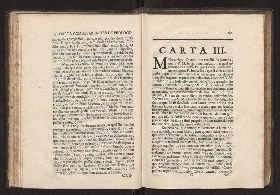 Cartas, em que se d notcia da origem, e progresso das sciencias, escritas ao doutor Jos da Costa Leito por hum seu amigo, e dadas  luz pelo mesmo para utilidade dos curiosos 26
