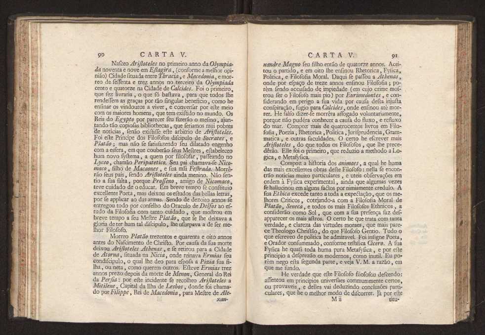 Cartas, em que se d notcia da origem, e progresso das sciencias, escritas ao doutor Jos da Costa Leito por hum seu amigo, e dadas  luz pelo mesmo para utilidade dos curiosos 47