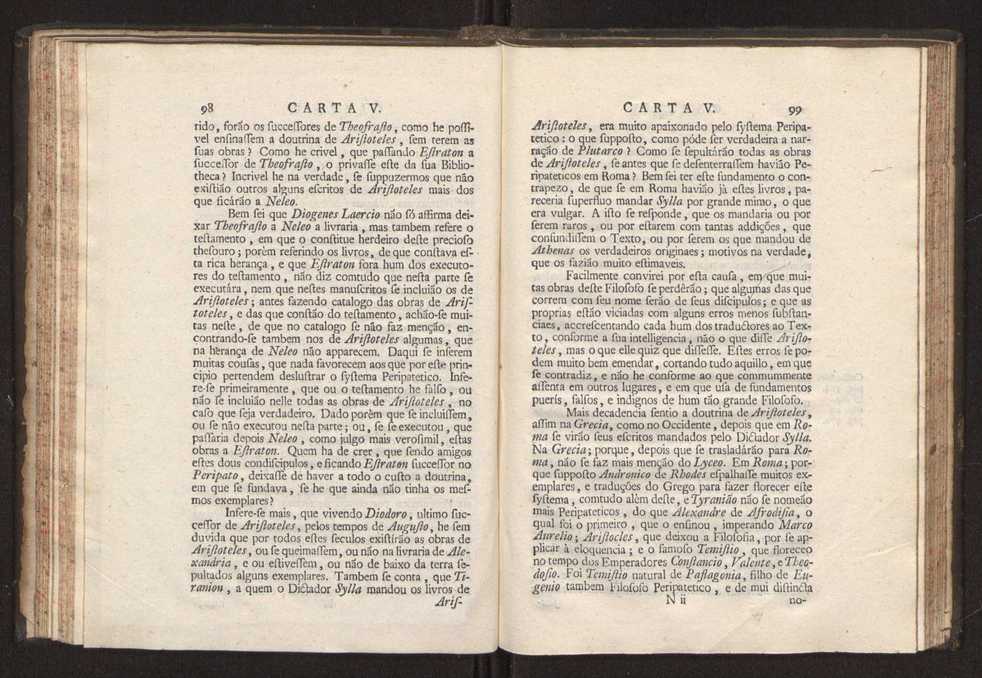 Cartas, em que se d notcia da origem, e progresso das sciencias, escritas ao doutor Jos da Costa Leito por hum seu amigo, e dadas  luz pelo mesmo para utilidade dos curiosos 51