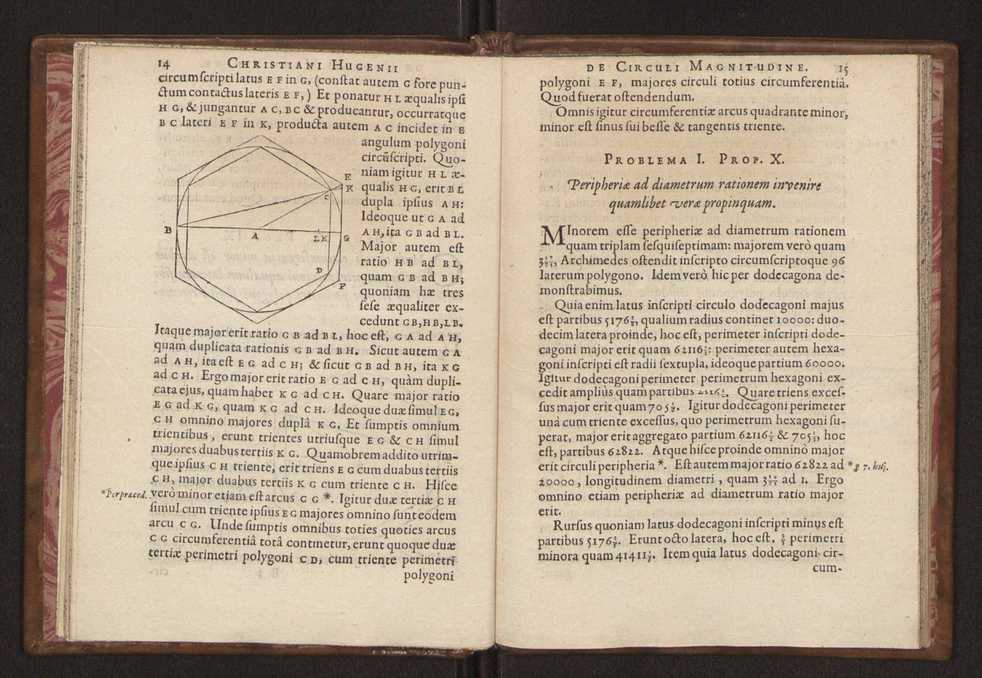 Christiani Hugenii, Const. F. De circuli magnitudine inventa. Accedunt eiusdem Problematum quorundam illustrium constructiones 13