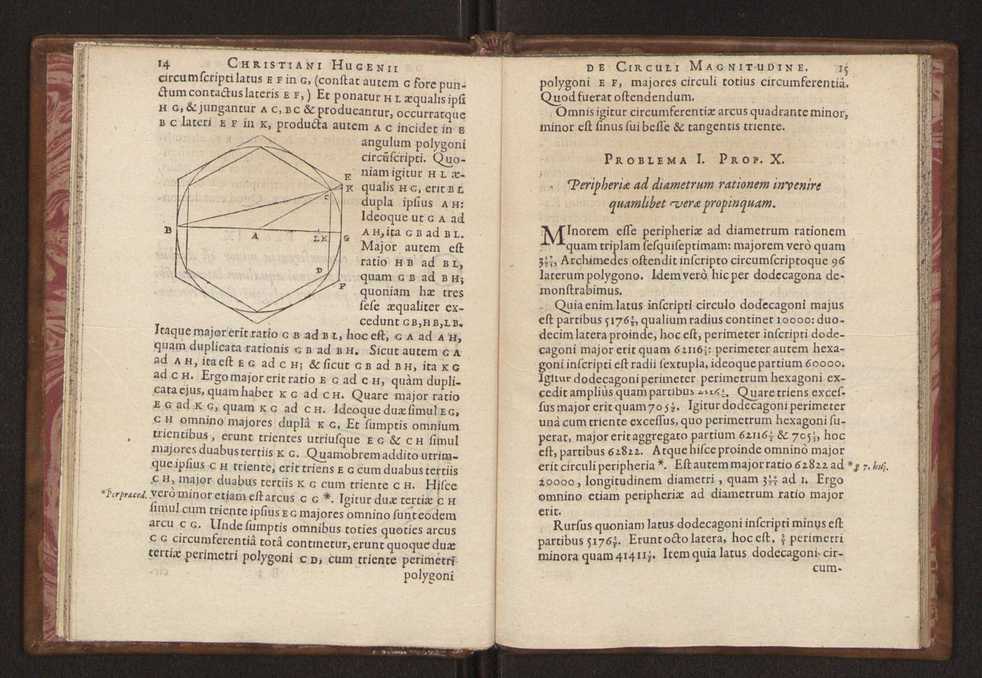 Christiani Hugenii, Const. F. De circuli magnitudine inventa. Accedunt eiusdem Problematum quorundam illustrium constructiones 13