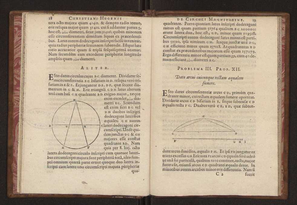 Christiani Hugenii, Const. F. De circuli magnitudine inventa. Accedunt eiusdem Problematum quorundam illustrium constructiones 15