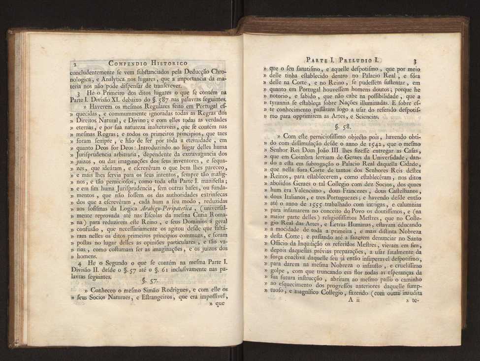 Compendio historico do estado da Universidade de Coimbra no tempo da invaso dos denominados jesuitas e dos estragos feitos nas sciencias e nos professores, e directores que a regiam pelas maquinaes, e publicaes dos novos estatutos por elles fabricados 14