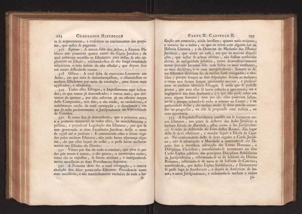 Compendio historico do estado da Universidade de Coimbra no tempo da invaso dos denominados jesuitas e dos estragos feitos nas sciencias e nos professores, e directores que a regiam pelas maquinaes, e publicaes dos novos estatutos por elles fabricados 159