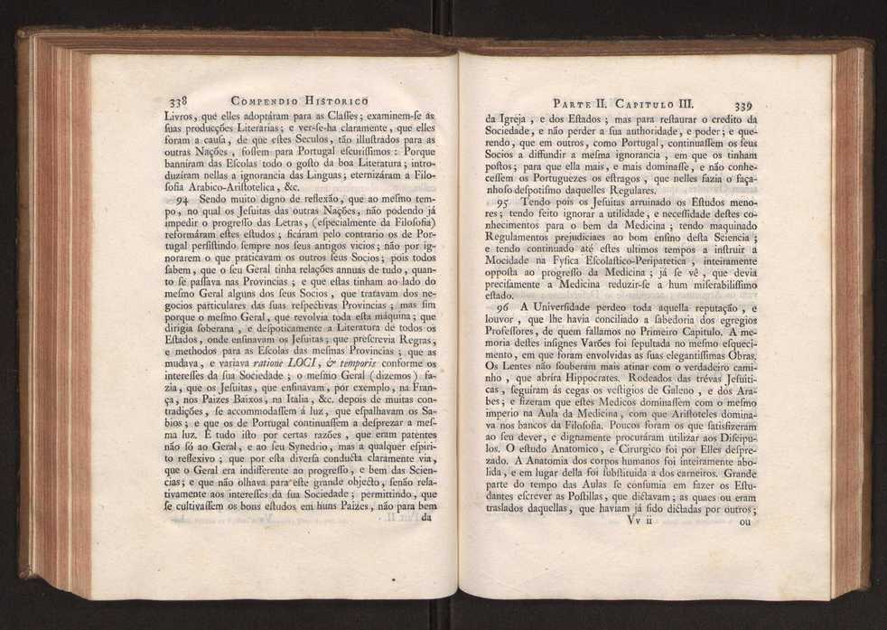 Compendio historico do estado da Universidade de Coimbra no tempo da invaso dos denominados jesuitas e dos estragos feitos nas sciencias e nos professores, e directores que a regiam pelas maquinaes, e publicaes dos novos estatutos por elles fabricados 181
