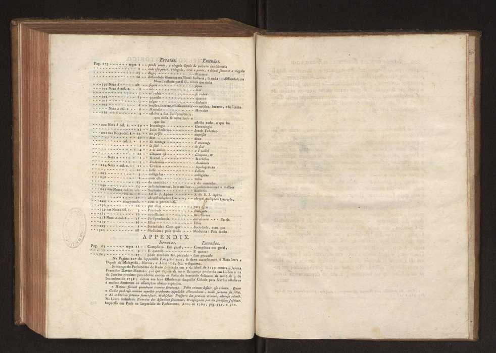 Compendio historico do estado da Universidade de Coimbra no tempo da invaso dos denominados jesuitas e dos estragos feitos nas sciencias e nos professores, e directores que a regiam pelas maquinaes, e publicaes dos novos estatutos por elles fabricados 249