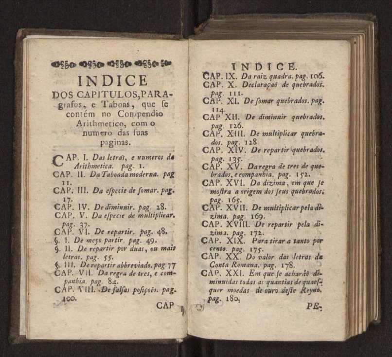 Compendio arithmetico : obra muito util para principiantes aprenderem com facilidade todas as especies de conta, & saberem usar dellas, com suas taboas no fim, em que se achara diminuidas as moedas de ouro deste reyno ... 8