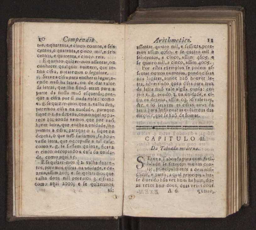 Compendio arithmetico : obra muito util para principiantes aprenderem com facilidade todas as especies de conta, & saberem usar dellas, com suas taboas no fim, em que se achara diminuidas as moedas de ouro deste reyno ... 14