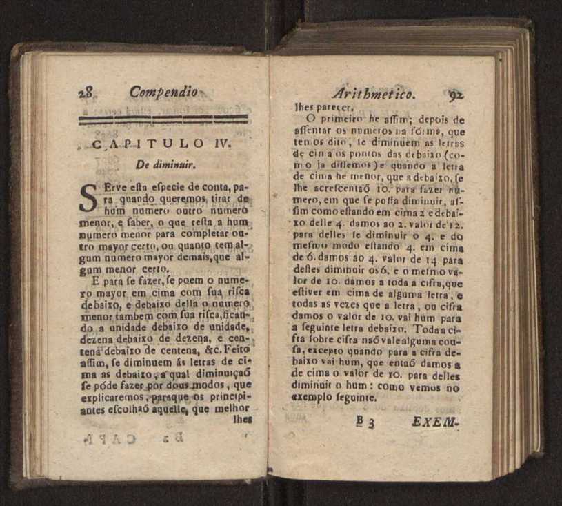 Compendio arithmetico : obra muito util para principiantes aprenderem com facilidade todas as especies de conta, & saberem usar dellas, com suas taboas no fim, em que se achara diminuidas as moedas de ouro deste reyno ... 23