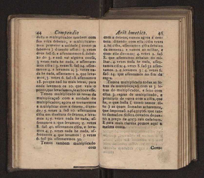 Compendio arithmetico : obra muito util para principiantes aprenderem com facilidade todas as especies de conta, & saberem usar dellas, com suas taboas no fim, em que se achara diminuidas as moedas de ouro deste reyno ... 31