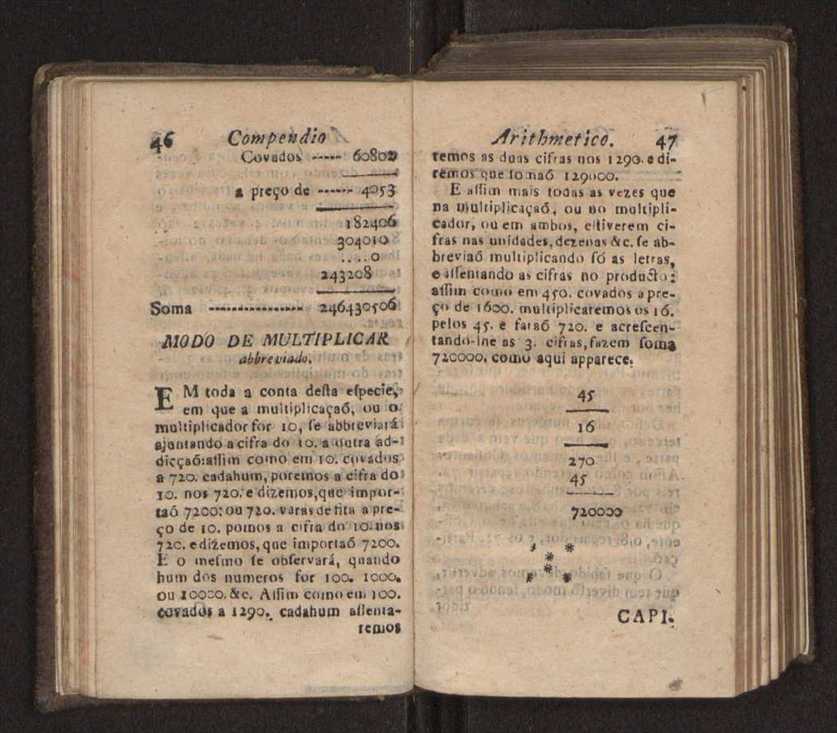 Compendio arithmetico : obra muito util para principiantes aprenderem com facilidade todas as especies de conta, & saberem usar dellas, com suas taboas no fim, em que se achara diminuidas as moedas de ouro deste reyno ... 32