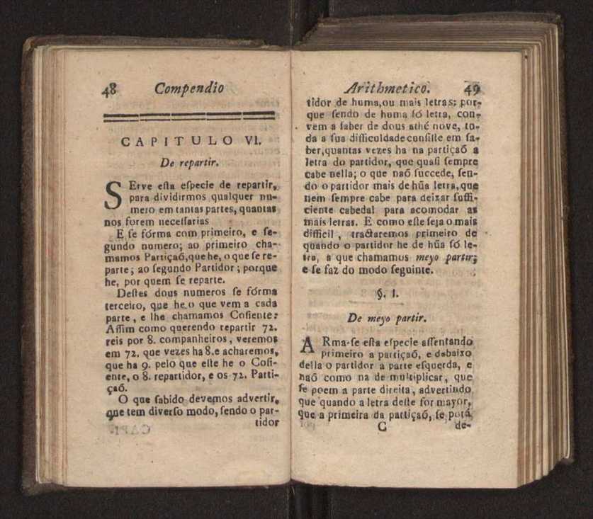 Compendio arithmetico : obra muito util para principiantes aprenderem com facilidade todas as especies de conta, & saberem usar dellas, com suas taboas no fim, em que se achara diminuidas as moedas de ouro deste reyno ... 33