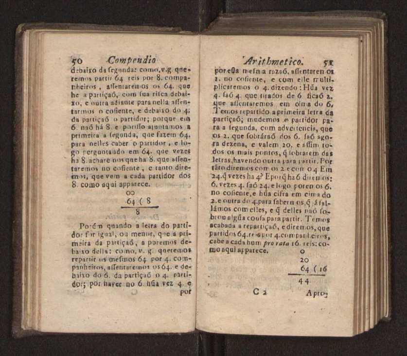 Compendio arithmetico : obra muito util para principiantes aprenderem com facilidade todas as especies de conta, & saberem usar dellas, com suas taboas no fim, em que se achara diminuidas as moedas de ouro deste reyno ... 34
