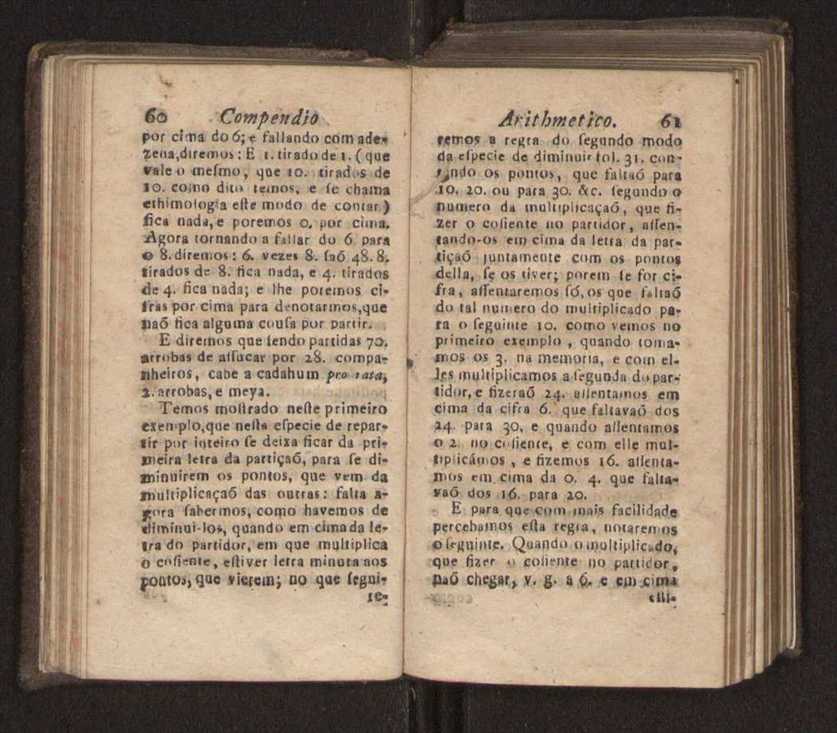 Compendio arithmetico : obra muito util para principiantes aprenderem com facilidade todas as especies de conta, & saberem usar dellas, com suas taboas no fim, em que se achara diminuidas as moedas de ouro deste reyno ... 39