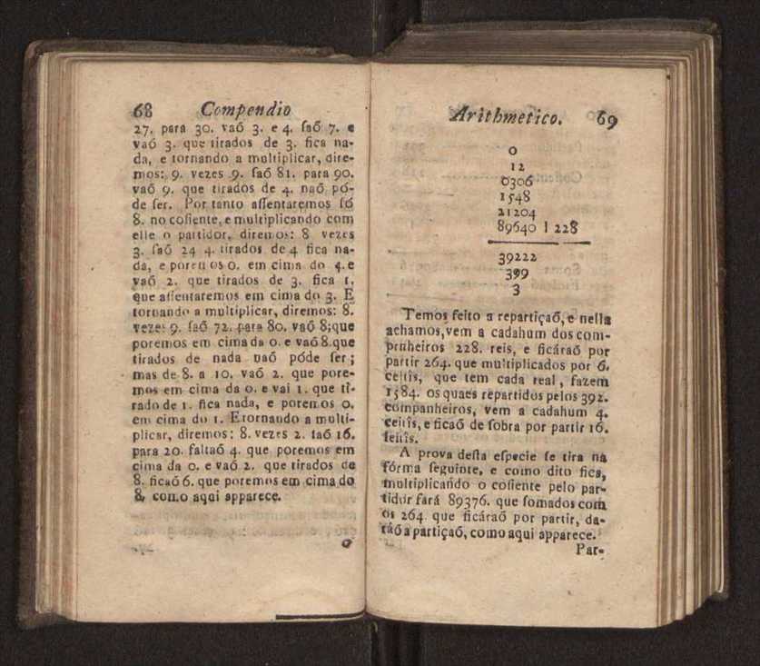 Compendio arithmetico : obra muito util para principiantes aprenderem com facilidade todas as especies de conta, & saberem usar dellas, com suas taboas no fim, em que se achara diminuidas as moedas de ouro deste reyno ... 43