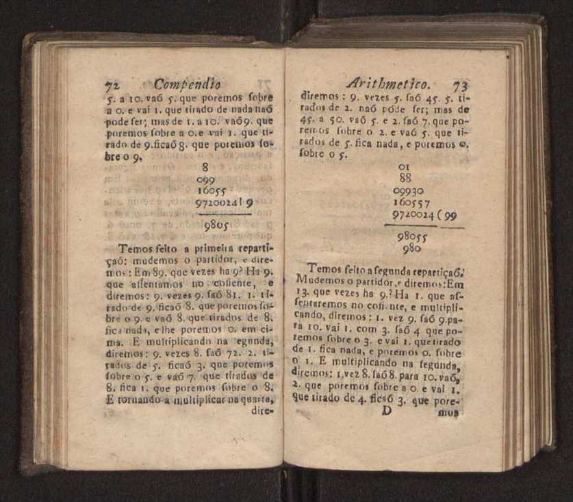 Compendio arithmetico : obra muito util para principiantes aprenderem com facilidade todas as especies de conta, & saberem usar dellas, com suas taboas no fim, em que se achara diminuidas as moedas de ouro deste reyno ... 45
