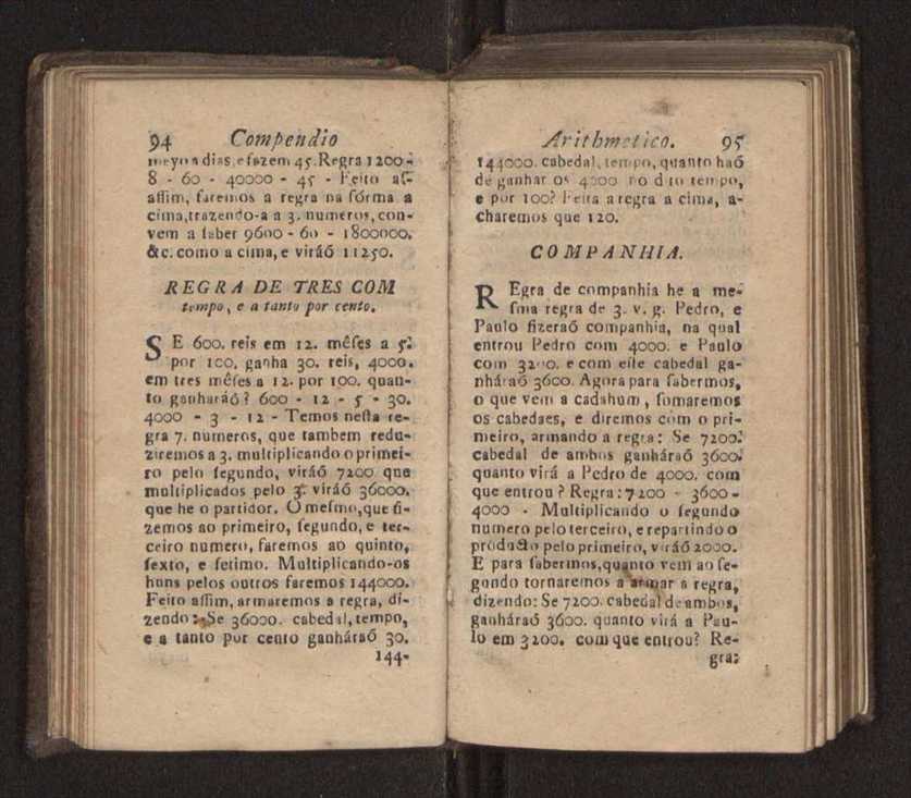 Compendio arithmetico : obra muito util para principiantes aprenderem com facilidade todas as especies de conta, & saberem usar dellas, com suas taboas no fim, em que se achara diminuidas as moedas de ouro deste reyno ... 56