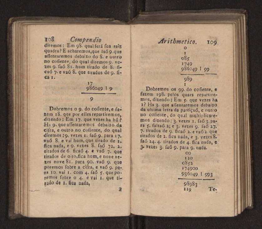 Compendio arithmetico : obra muito util para principiantes aprenderem com facilidade todas as especies de conta, & saberem usar dellas, com suas taboas no fim, em que se achara diminuidas as moedas de ouro deste reyno ... 63