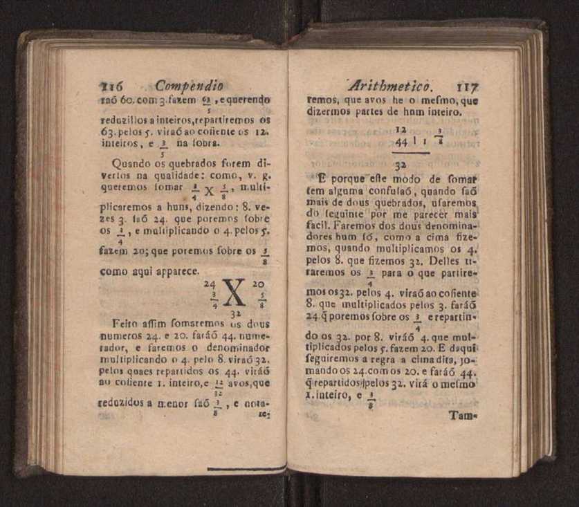 Compendio arithmetico : obra muito util para principiantes aprenderem com facilidade todas as especies de conta, & saberem usar dellas, com suas taboas no fim, em que se achara diminuidas as moedas de ouro deste reyno ... 67