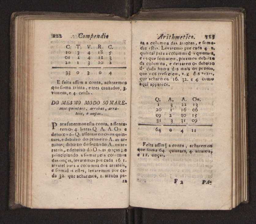 Compendio arithmetico : obra muito util para principiantes aprenderem com facilidade todas as especies de conta, & saberem usar dellas, com suas taboas no fim, em que se achara diminuidas as moedas de ouro deste reyno ... 70